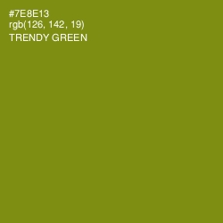#7E8E13 - Trendy Green Color Image